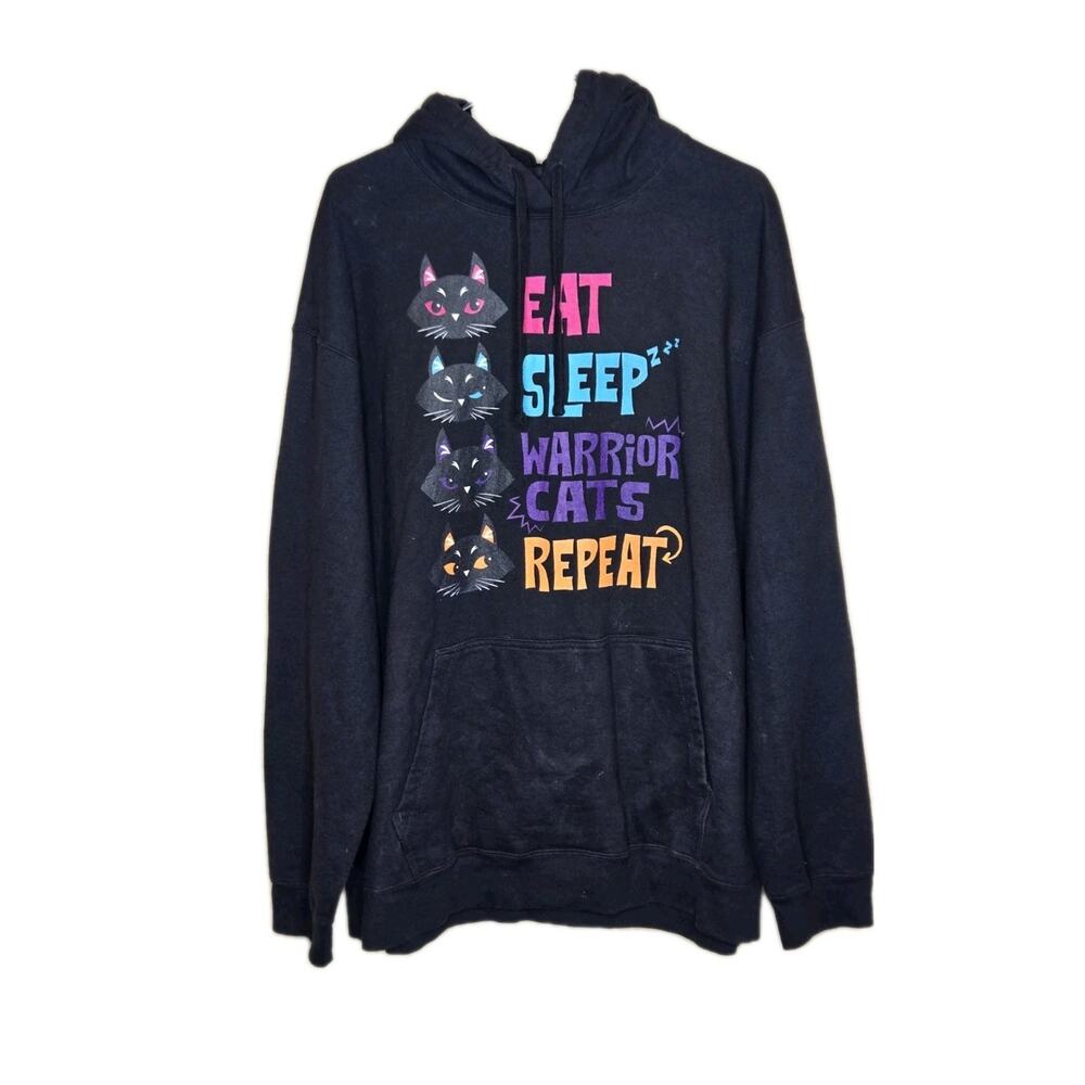 Eat Sleep Warrior Cats Repeat Size 2XL Hoodie